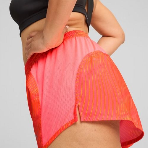 Spodenki do biegania damskie PUMA Run Favorite AOP Velocity 3" sunset glow/ sun stream