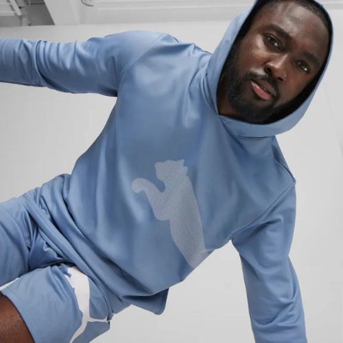 Bluza męska PUMA Train All Day Big Cat Hoodie zen blue
