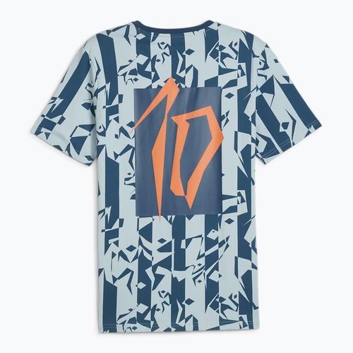 Koszulka piłkarska męska PUMA Neymar Jr Creativity Logo Tee ocean tropic/turquoise surf