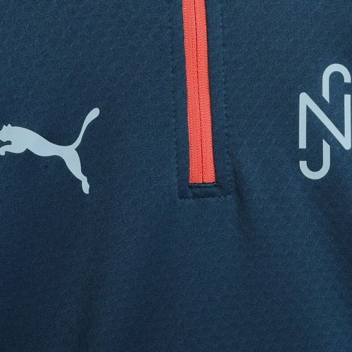 Bluza piłkarska dziecięca PUMA Neymar JR Creativity 1/4 Zip Top ocean tropic/hot heat