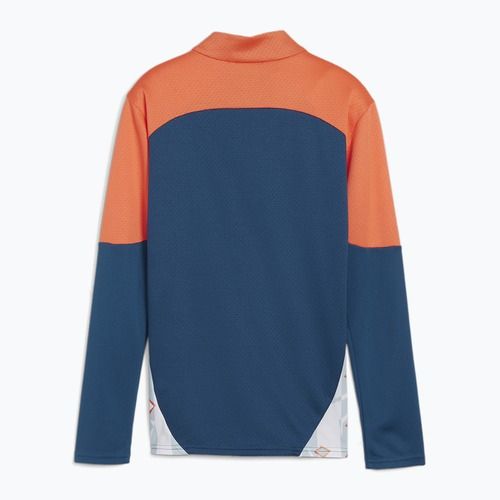 Bluza piłkarska dziecięca PUMA Neymar JR Creativity 1/4 Zip Top ocean tropic/hot heat