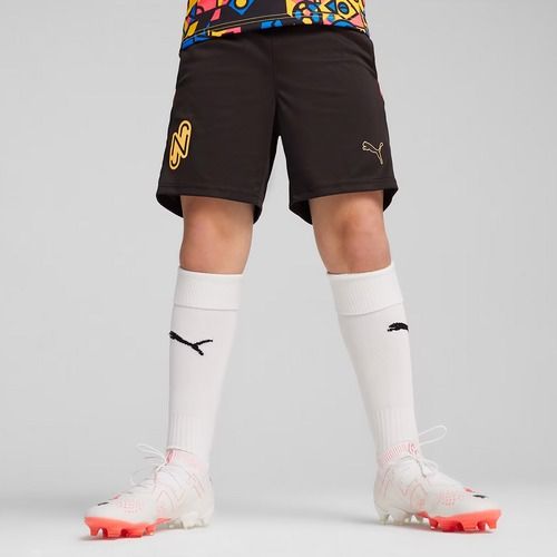 Spodenki piłkarskie dziecięce PUMA Neymar Jr puma black/sunset glow