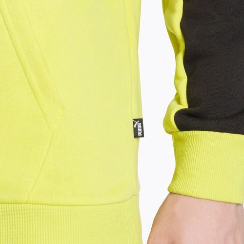 Bluza męska PUMA ESS+ Block Hoodie TR puma black/lime sheen