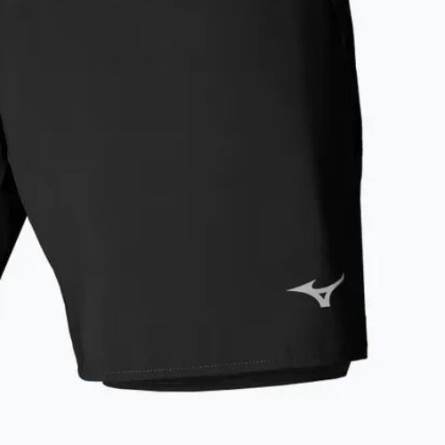 Spodenki do biegania męskie Mizuno Core 7.5" 2IN1 black