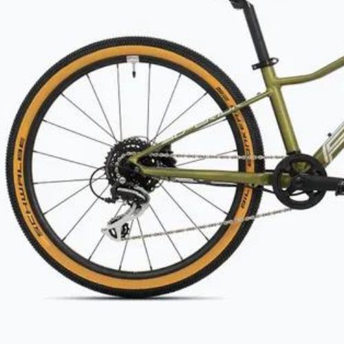 Rower dziecięcy Superior F.L.Y. 24 DB matte olive metallic/hologram chrome