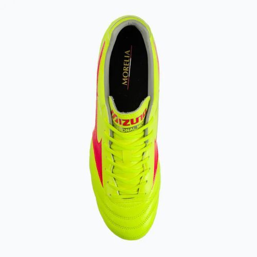 Buty piłkarskie Mizuno Morelia II Pro MD safety yellow/fiery coral 2/galaxy silver