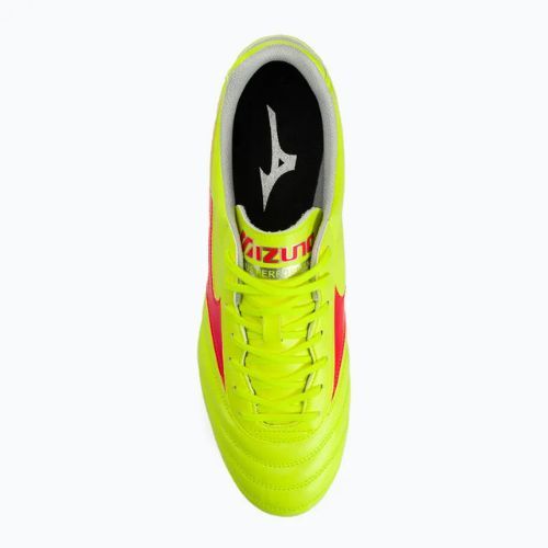 Buty piłkarskie Mizuno Morelia II Club MD safety yellow/fiery coral 2/galaxy silver