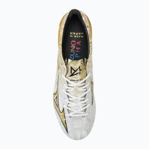 Buty piłkarskie Mizuno Αlpha Japan Md white/ge gold/black