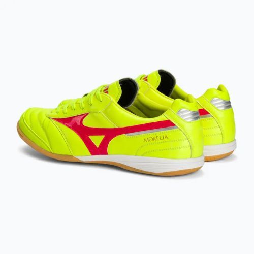 Buty piłkarskie męskie Mizuno Morelia Sala Elite IN safety yellow/fiery coral 2/galaxy silver