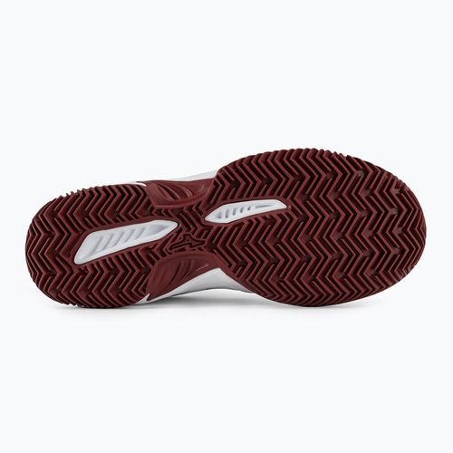 Buty do tenisa damskie Mizuno Break Shot 4 CC white/ cabernet/ papyrus