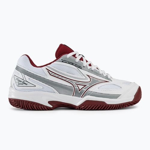 Buty do tenisa damskie Mizuno Break Shot 4 CC white/ cabernet/ papyrus