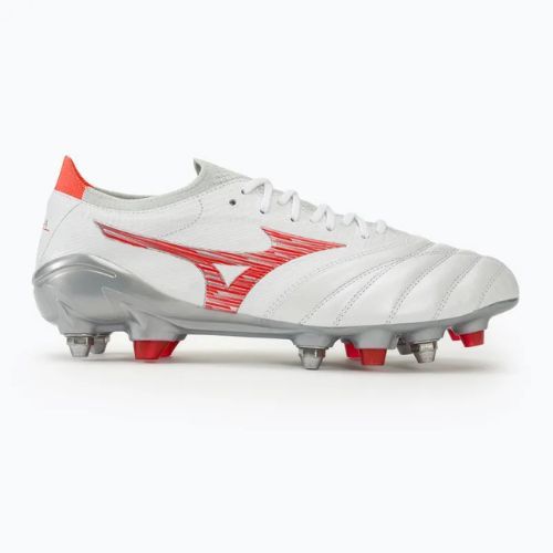 Buty piłkarskie męskie Mizuno Morelia Neo IV Β Japan Mix white/radiant red/hot coral