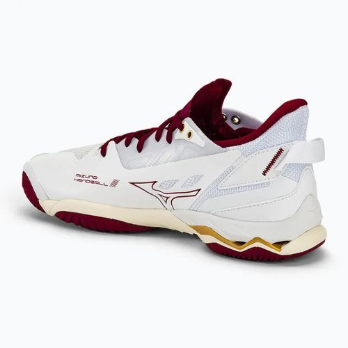 Buty do piłki ręcznej damskie Mizuno Wave Mirage 5 white/cabernet/mp gold