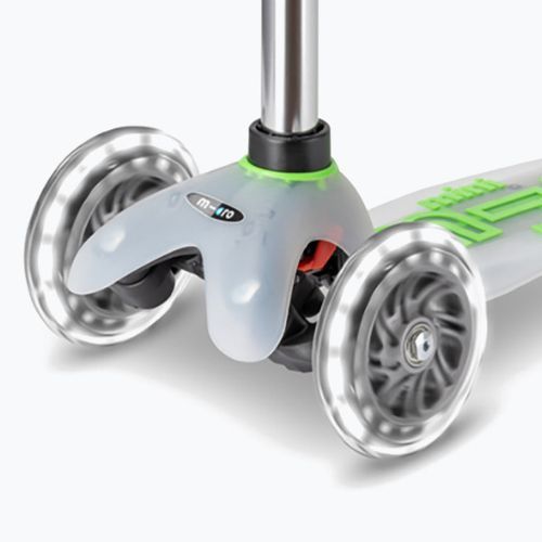 Hulajnoga trójkołowa dziecięca Micro Mini Micro Deluxe FLUX LED neon green