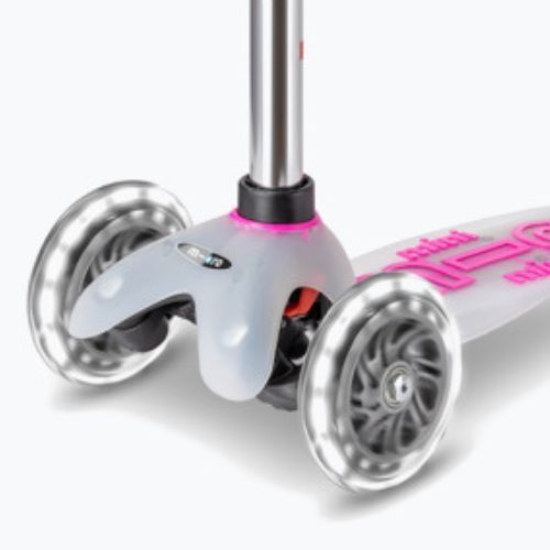 Hulajnoga trójkołowa dziecięca Micro Mini Micro Deluxe FLUX LED neon pink