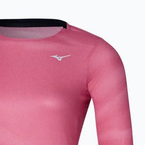 Longsleeve do biegania damski Mizuno Premium Aero Tee sangria sunset