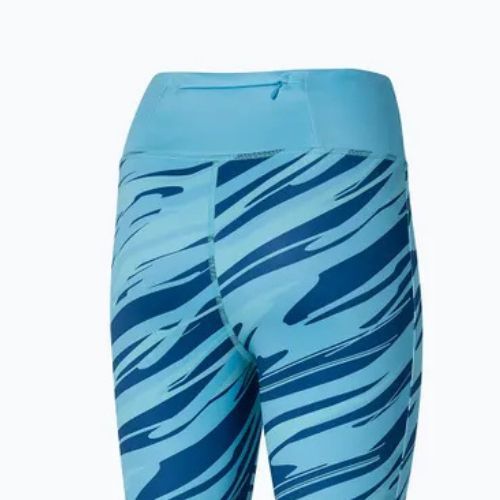 Legginsy do biegania damskie Mizuno 7/8 Printed maui blue