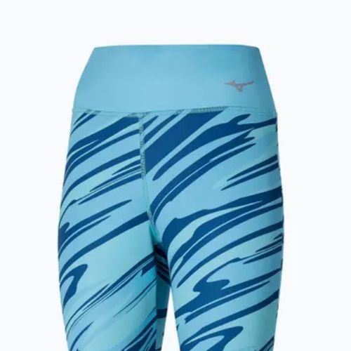 Legginsy do biegania damskie Mizuno 7/8 Printed maui blue