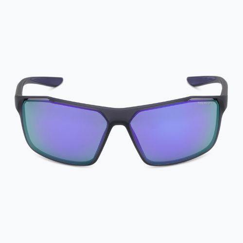 Okulary przeciwsłoneczne męskie Nike Windstorm matte grid iron/violet mirror