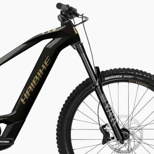 Rower elektryczny Haibike Allmnt CF 8 750 Wh black/gold gloss