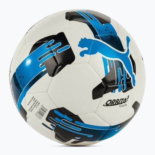 Piłka do piłki nożnej PUMA Orbita 5 Fusion puma white/ignite blue rozmiar 5