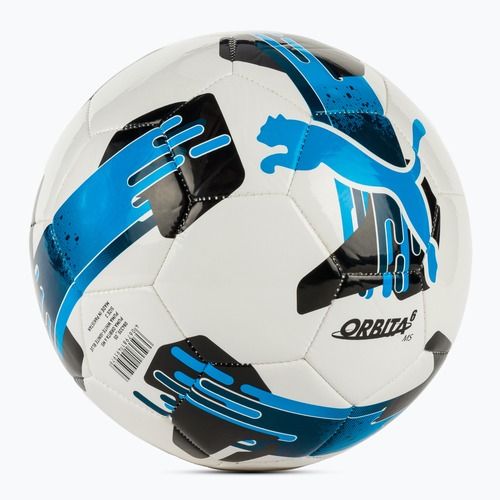 Piłka do piłki nożnej PUMA Orbita 6 MS puma white/ignite blue rozmiar 3