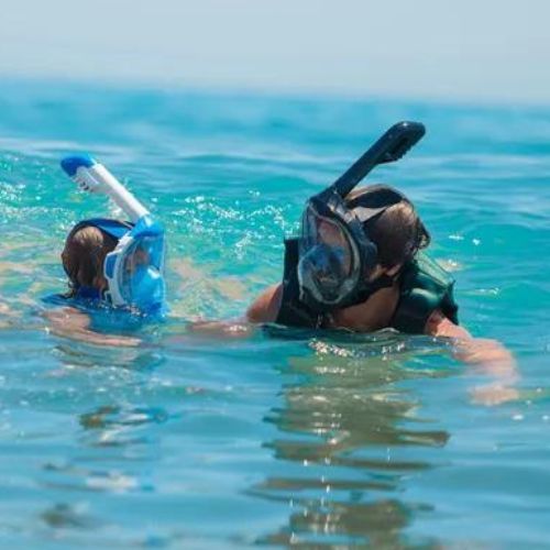 Maska pełnotwarzowa do snorkelingu AQUASTIC KAI czarny