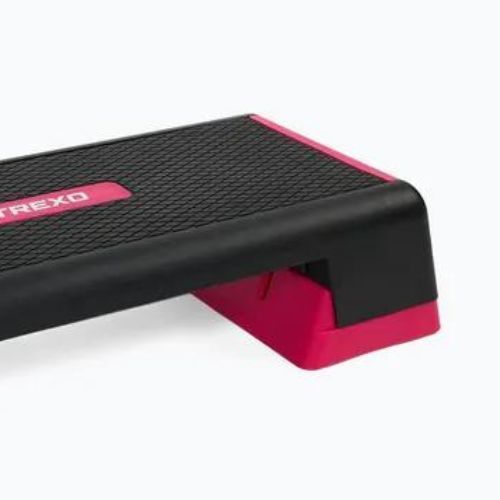 Step do aerobiku TREXO antypoślizgowy max 250kg różowy