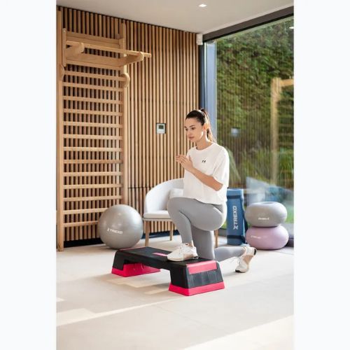 Step do aerobiku XTREXO antypoślizgowy max 250kg różowy