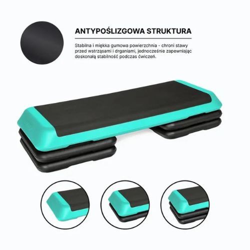 Step do aerobiku TREXO Aerobic max stability zielony