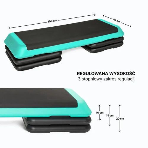 Step do aerobiku XTREXO Aerobic max stability zielony