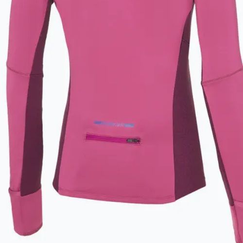 Bluza do biegania damska Mizuno Hybrid Tee Half Zip magenta haze