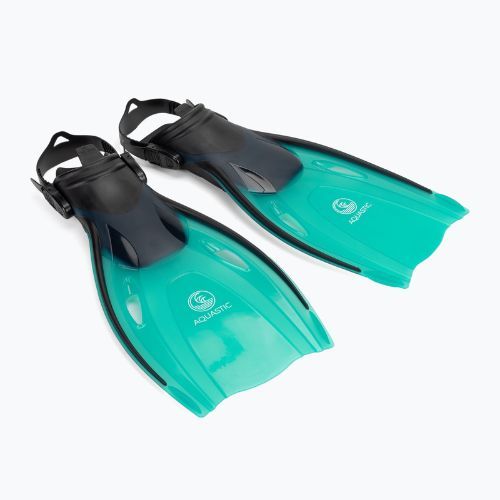 Zestaw do snorkelingu AQUASTIC Jetty maska + fajka + płetwy niebieski