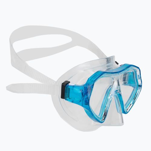 Zestaw do snorkelingu dziecięcy AQUASTIC Shelly maska + fajka + płetwy jasnoniebieski
