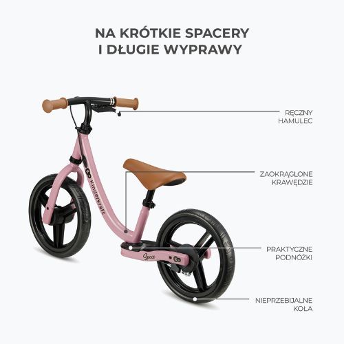 Rowerek biegowy Kinderkraft Space deep pink