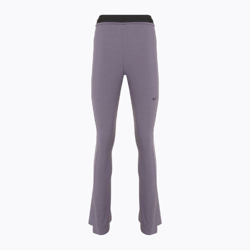 Legginsy damskie Nike Sportswear Chill Knit Mini-Rib Flared daybreak/black