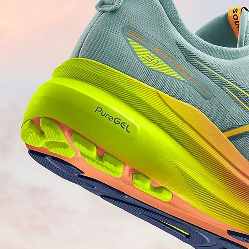 Buty do biegania damskie ASICS Gel-Kayano 31 Paris light celadon/safety yellow