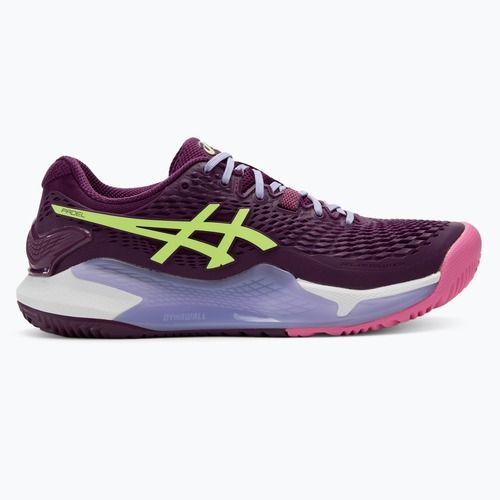 Buty do padla damskie ASICS Gel-Resolution 9 Padel W deep mauve/lime green