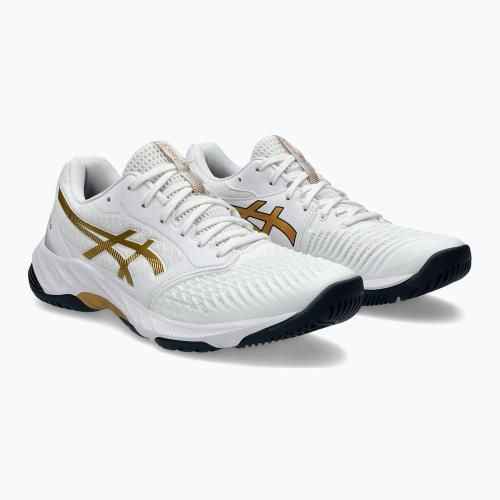 Buty męskie ASICS Netburner Ballistic FF 3 white/ pure gold