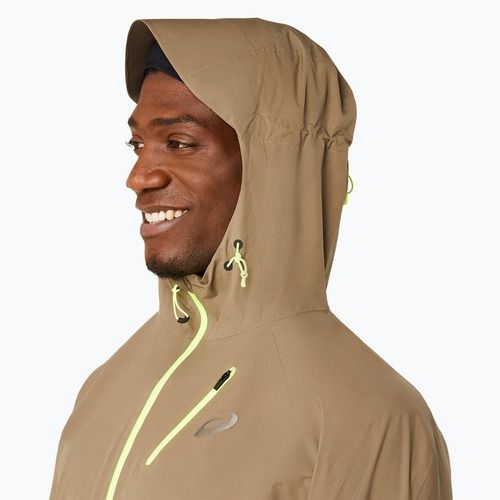 Kurtka do biegania męska ASICS Fujitrail Waterproof pepper