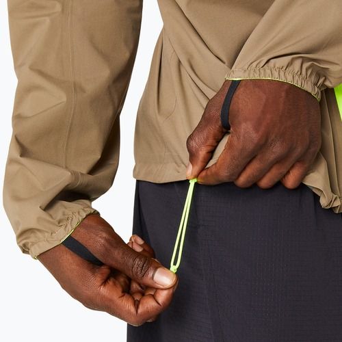 Kurtka do biegania męska ASICS Fujitrail Waterproof pepper