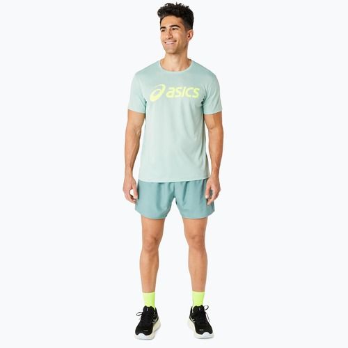 Koszulka do biegania męska ASICS Core Top light celadon/safety yellow