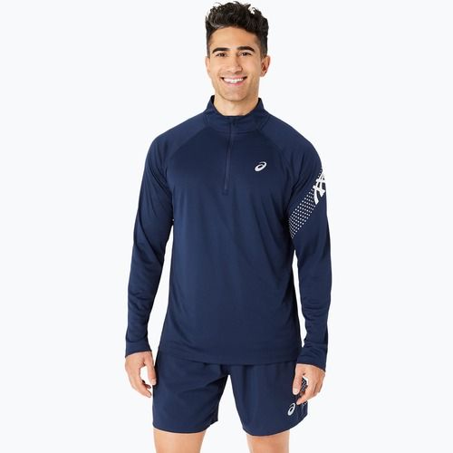 Longsleeve do biegania męski ASICS Icon 1/2 Zip performance blue expanse