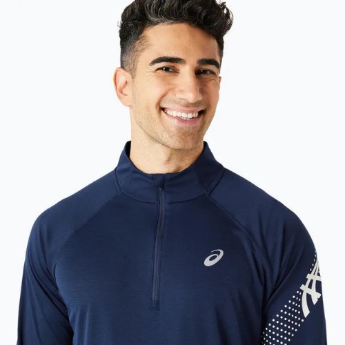 Longsleeve do biegania męski ASICS Icon 1/2 Zip performance blue expanse