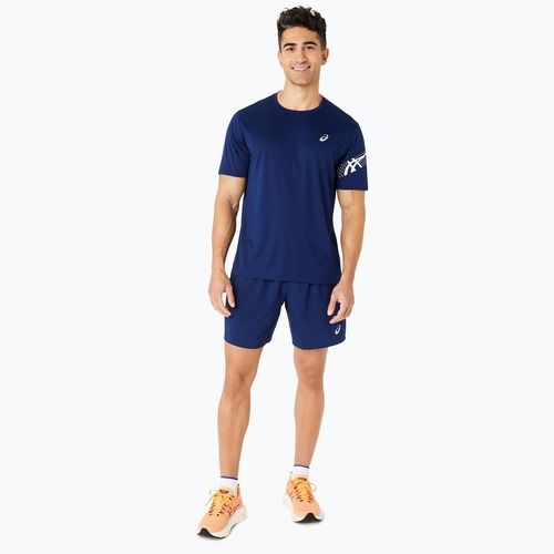 Koszulka do biegania męska ASICS Icon Top blue expanse/brich