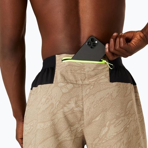 Spodenki do biegania męskie ASICS Fujitrail All Over Print 5IN pepper