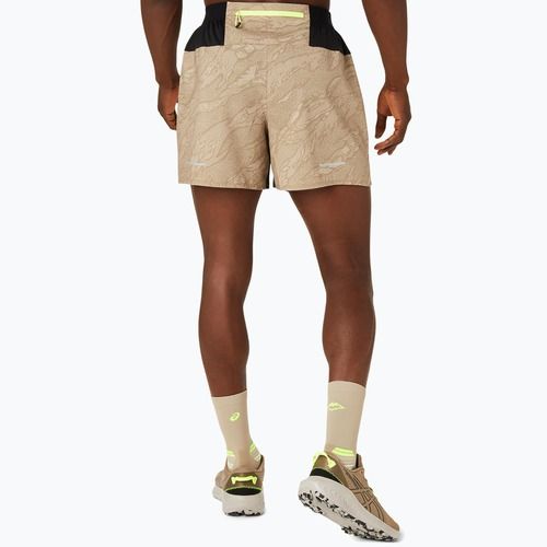 Spodenki do biegania męskie ASICS Fujitrail All Over Print 5IN pepper