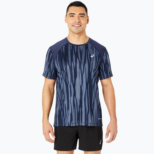 Koszulka do biegania męska ASICS Road All Over Print Top blue expanse/midnight