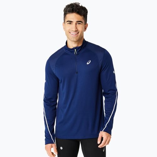 Lonsleeve do biegania męski ASICS Road Lite-Show 1/2 Zip blue expense