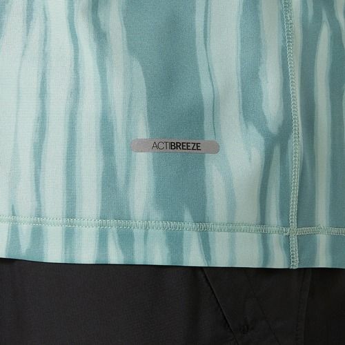Longsleeve do biegania męski ASICS Road All Over Print light celadon/celadon